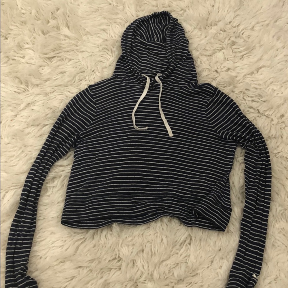 striped hollister hoodie